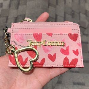 Juicy Couture Pink & Red Hearts Card holder.